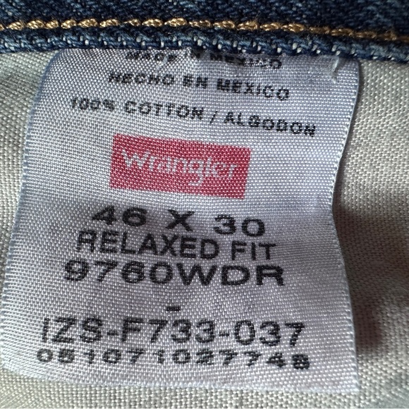 Wrangler‎ Men’s 46x30 Blue Relaxed Fit Jeans - Picture 5 of 8